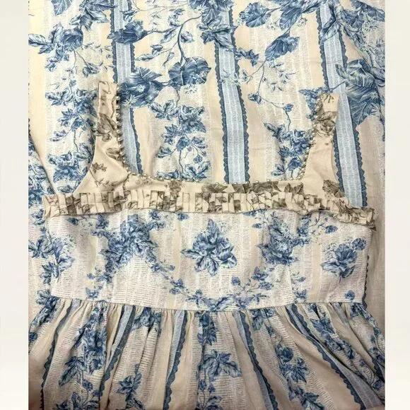 Agua by Agua Bendita Barbara Bougainvillea embellished printed linen midi dress - Picture 12 of 15